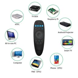 BPR2S PLUS BT Air Mouse Voice IR Learning TV 4 Keys IR Isolation 2.4G Wireless Remote Controller With Gyro for Android TV Box/PC