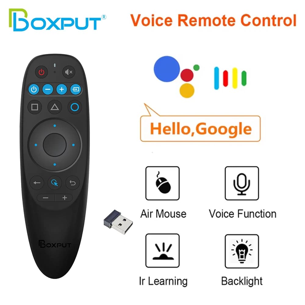 BPR2S PLUS BT Air Mouse Voice IR Learning TV 4 Keys IR Isolation 2.4G Wireless Remote Controller With Gyro for Android TV Box/PC