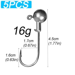 Jig Head Hook Fishing 1g 2g 3g 4g 5g 7g 8g 10g 12g 14g 16g 28g Fishhook for Soft Lure Slow Jigging Bass Rig Cranks Barbed Hook