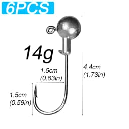 Jig Head Hook Fishing 1g 2g 3g 4g 5g 7g 8g 10g 12g 14g 16g 28g Fishhook for Soft Lure Slow Jigging Bass Rig Cranks Barbed Hook
