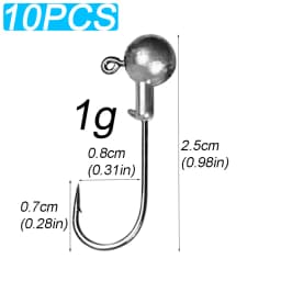 Jig Head Hook Fishing 1g 2g 3g 4g 5g 7g 8g 10g 12g 14g 16g 28g Fishhook for Soft Lure Slow Jigging Bass Rig Cranks Barbed Hook