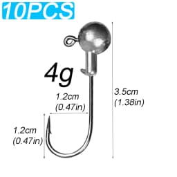 Jig Head Hook Fishing 1g 2g 3g 4g 5g 7g 8g 10g 12g 14g 16g 28g Fishhook for Soft Lure Slow Jigging Bass Rig Cranks Barbed Hook