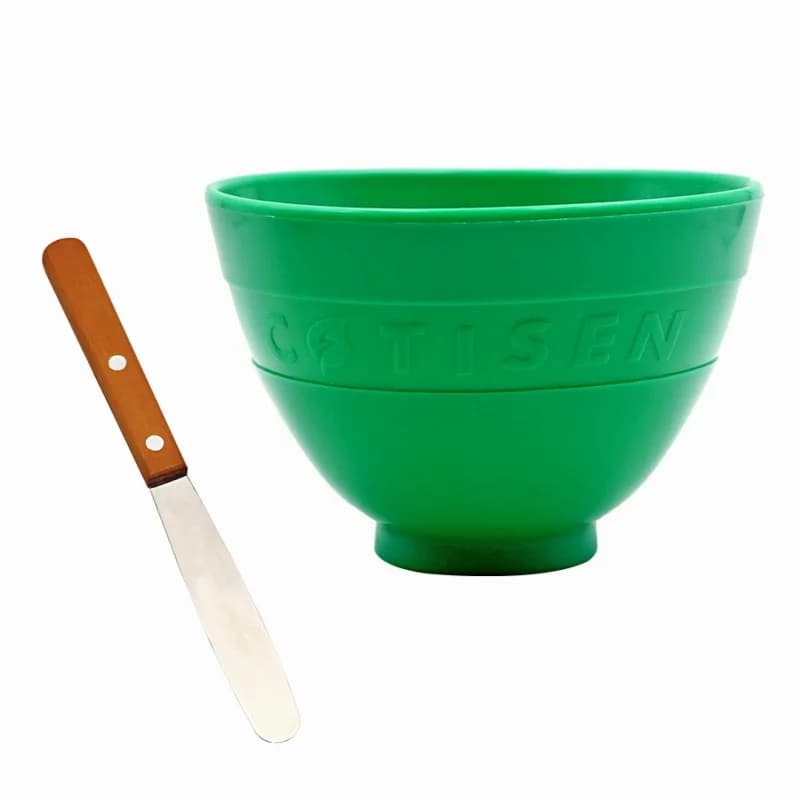 Dental Lab Mixing Bowl with Stick Alginate Plaster Gypsum Mixing Spatula Knife Dentist Tools