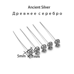 20pcs 50mm Gold Flower Head Pins For Jewelry Making Diy Beads Ball Pins Needles Findings Women Jewelry Accessories Headpin