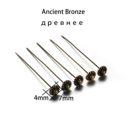 20pcs 50mm Gold Flower Head Pins For Jewelry Making Diy Beads Ball Pins Needles Findings Women Jewelry Accessories Headpin