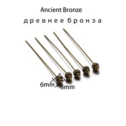 20pcs 50mm Gold Flower Head Pins For Jewelry Making Diy Beads Ball Pins Needles Findings Women Jewelry Accessories Headpin