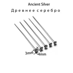 20pcs 50mm Gold Flower Head Pins For Jewelry Making Diy Beads Ball Pins Needles Findings Women Jewelry Accessories Headpin