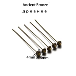 20pcs 50mm Gold Flower Head Pins For Jewelry Making Diy Beads Ball Pins Needles Findings Women Jewelry Accessories Headpin