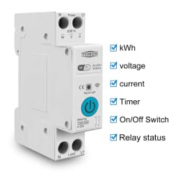 TOMZN TOB9-63M 63A 1P+N WIFI Smart Switch Energy Meter Kwh Metering Monitoring Circuit Breaker Timer Relay MCB TUYA Smartlife