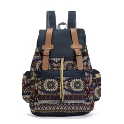 Women Printing National Backpack Canvas School Bags For Teenagers Shoulder Bag Weekend Travel Rucksack Denim Mochilas Femininas