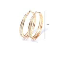 1Pair Classic Round Big Hoop Earring Round Loop Circle Gothic Punk Hoop Earring Large Size Earrings for Women Fashion Jewelry