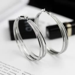 1Pair Classic Round Big Hoop Earring Round Loop Circle Gothic Punk Hoop Earring Large Size Earrings for Women Fashion Jewelry