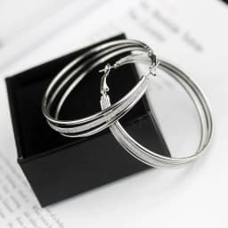 1Pair Classic Round Big Hoop Earring Round Loop Circle Gothic Punk Hoop Earring Large Size Earrings for Women Fashion Jewelry