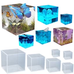 15mm-80mm 3D Square Silicone Mold Crystal Epoxy Resin Casting Muold for DIY Epoxy Resin Crafts Table Home Decoration Tools