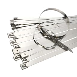 10 20 50 100 200 Pcs 12mm 0.47 inch Exhaust Wrap Multi-Purpose 304 Stainless Steel Metal Cable Tie banding self-locking zip ties