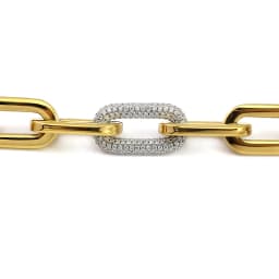 316L Stainless Steel Women Men Gold Silver Color Heavy Thick Big Links Chain Necklace with Bling Crystals Punk Necklace Jewelry