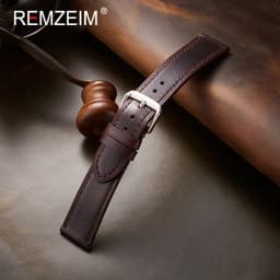 Retro Genuine Leather Strap Oil Wax Discoloration Cowhide Leather Watchband 18/19/20/21/22mm High Quality Business Watch Band