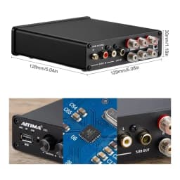 AIYIMA B01 Bluetooth Power Amplifier 2.1 Sound Amplificador Speaker Home Audio Amp A03 TPA3116 Subwoofer Amplifier 50Wx2+100W
