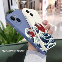 Red Sun Sea Waves Phone Case For iPhone 17 Air 16 16E 15 14 13 12 11 Pro Max Mini X XR XS 8 7 Plus 6 6S Plus Cover