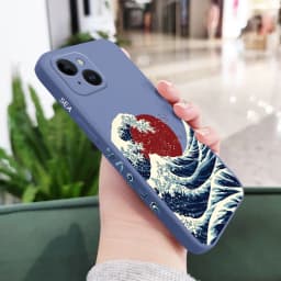 Red Sun Sea Waves Phone Case For iPhone 17 Air 16 16E 15 14 13 12 11 Pro Max Mini X XR XS 8 7 Plus 6 6S Plus Cover