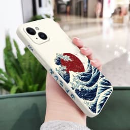 Red Sun Sea Waves Phone Case For iPhone 17 Air 16 16E 15 14 13 12 11 Pro Max Mini X XR XS 8 7 Plus 6 6S Plus Cover