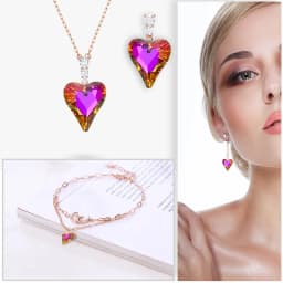 12/24PCS 17x14mm Crystal Heart Pendant Glass Beads for Jewelry Making DIY Earrings Necklace Loose Beads Plating Color Accessory