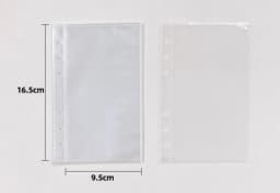 A5 A6 A7 10PCSTransparent File Holder Notebook 6 Hole Loose Leaf DIY Document Bag Binder Rings PVC Storage Binding Folder