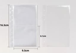 A5 A6 A7 10PCSTransparent File Holder Notebook 6 Hole Loose Leaf DIY Document Bag Binder Rings PVC Storage Binding Folder