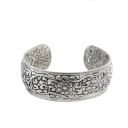 Women Cuff Bracelet Tibetan Silver Fashion Carving Vintage Boho Ethnic Bracelet Exaggerated Wide Bohemian Bracelets Female