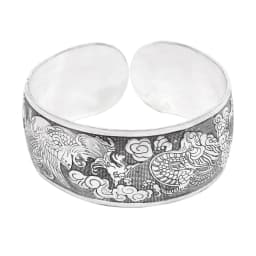 Women Cuff Bracelet Tibetan Silver Fashion Carving Vintage Boho Ethnic Bracelet Exaggerated Wide Bohemian Bracelets Female