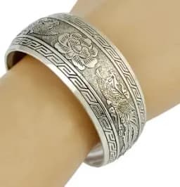 Women Cuff Bracelet Tibetan Silver Fashion Carving Vintage Boho Ethnic Bracelet Exaggerated Wide Bohemian Bracelets Female