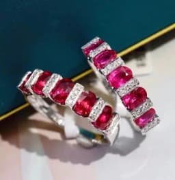 925 Stamp Temperament Ruby Luxury White Zircon Ring For Women Fashion Jewellery Party Birthday Gift Wholesale