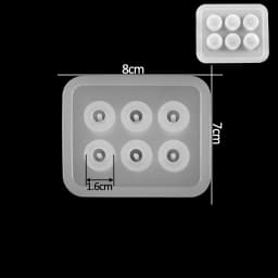Earrings Pendants Silicone Molds UV Epoxy Resin Mold Cube Ball Beads Casting Mould for DIY Jewelry Making Necklace Bracelet Tool