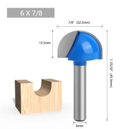 LAVIE 1pc 6mm 1/4 Shank Ball Nose Router Bit Set Round Milling Cutter For Wood CNC Radius Core Box Solid Carbide Tools