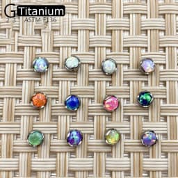 G23 Titanium Lip Nail Internal Thread 12 Colors Opal Piercing Jewelry Men's And Women's Fashion Versatile Earrings