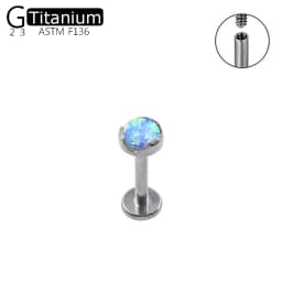 G23 Titanium Lip Nail Internal Thread 12 Colors Opal Piercing Jewelry Men's And Women's Fashion Versatile Earrings