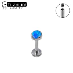 G23 Titanium Lip Nail Internal Thread 12 Colors Opal Piercing Jewelry Men's And Women's Fashion Versatile Earrings