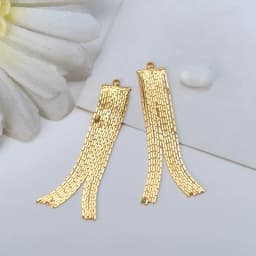 4PCS 45MM 24K Gold Color Plated Brass Jewelry Accessories Chain Tassel DIY Making Hand Made Jewelry Findings Component
