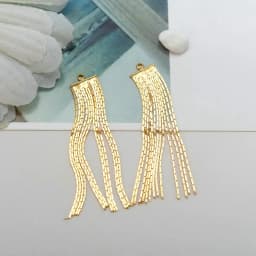 4PCS 45MM 24K Gold Color Plated Brass Jewelry Accessories Chain Tassel DIY Making Hand Made Jewelry Findings Component