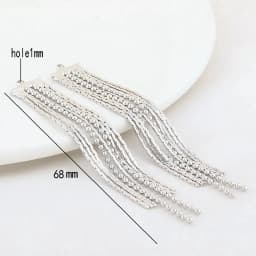 4PCS 45MM 24K Gold Color Plated Brass Jewelry Accessories Chain Tassel DIY Making Hand Made Jewelry Findings Component