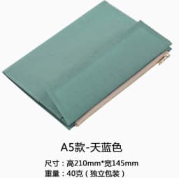 Canvas Cloth Zipper Pouch Pocket Leather Bound Notebook Planner Accessory Regular Passport Storage Bag File Folder Stationery