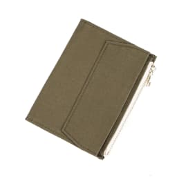 Canvas Cloth Zipper Pouch Pocket Leather Bound Notebook Planner Accessory Regular Passport Storage Bag File Folder Stationery