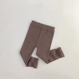 MILANCEL 2026 Spring High Elastic Knitted Kids Sweater Pants Skinny Solid Toddler Boys Girls Leggings Trousers for 1-6y