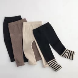 MILANCEL 2026 Spring High Elastic Knitted Kids Sweater Pants Skinny Solid Toddler Boys Girls Leggings Trousers for 1-6y