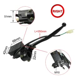 Right 7/8'' Front Hydraulic Brake Master Cylinder Lever Pump Handle for Yamaha XT600 XT550 XT350 TT250 XT225 ATV Quad Moped