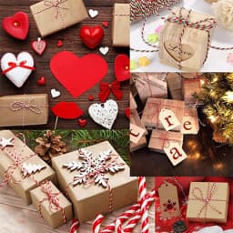 2mm*100m Christmas Twine Cotton Jute String Rope Cord Ribbon Decoration Tying Cake Pastry Boxes DIY Crafts Gift Wrapping