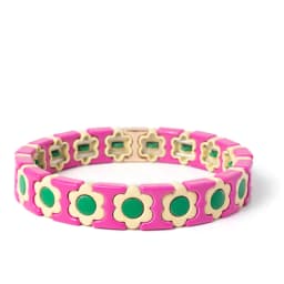 New Design Colorful Flower Charms Bangle For Women Handmade Bohemian Elastic Flower Bracelets Metal Beads Jewelry