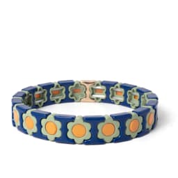 New Design Colorful Flower Charms Bangle For Women Handmade Bohemian Elastic Flower Bracelets Metal Beads Jewelry