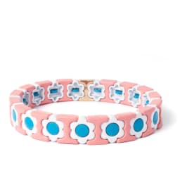 New Design Colorful Flower Charms Bangle For Women Handmade Bohemian Elastic Flower Bracelets Metal Beads Jewelry