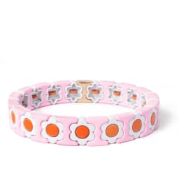 New Design Colorful Flower Charms Bangle For Women Handmade Bohemian Elastic Flower Bracelets Metal Beads Jewelry